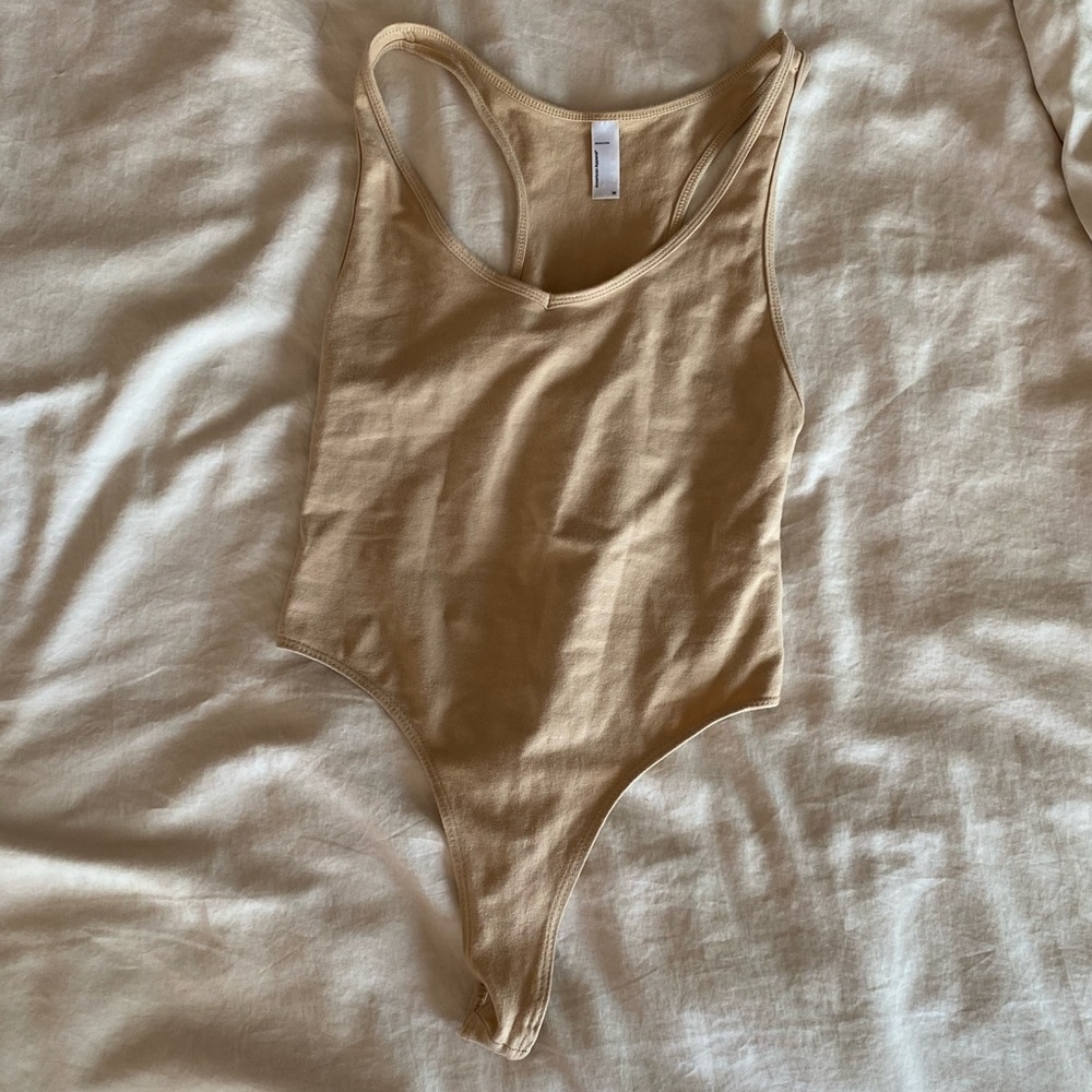 American Apparel Beige Bodysuit